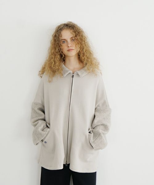 Mochi / home&miles.モチ / ホーム＆マイルズ.zip up cardigan [greige]