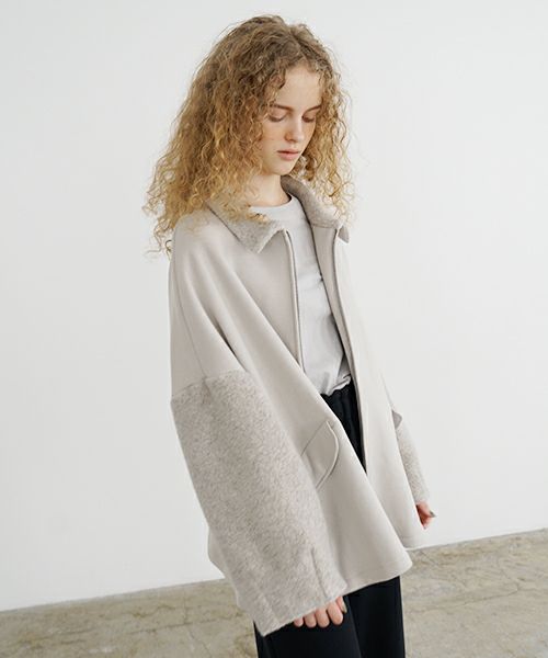 Mochi / home&miles.モチ / ホーム＆マイルズ.zip up cardigan [greige]