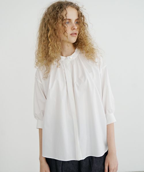 Mochi.モチ.gather blouse [finx cotton]