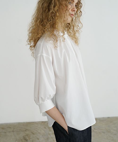 Mochi.モチ.gather blouse [finx cotton]