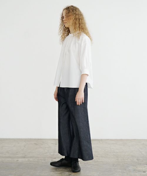 Mochi.モチ.gather blouse [finx cotton]