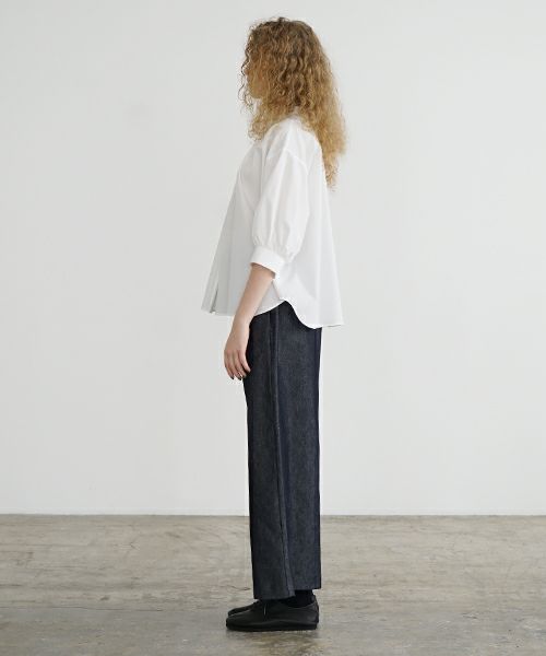 Mochi.モチ.gather blouse [finx cotton]