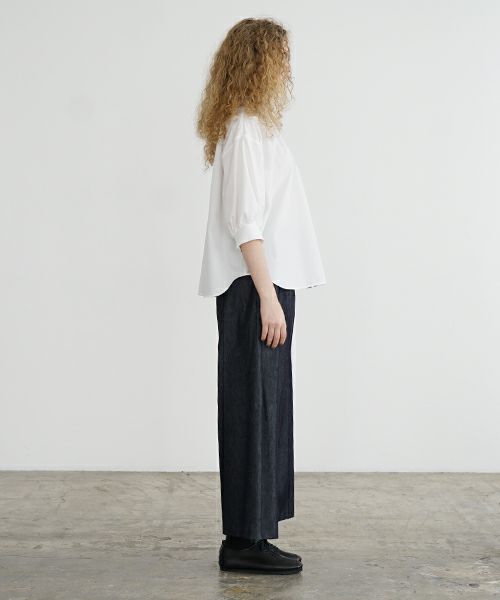 Mochi.モチ.gather blouse [finx cotton]