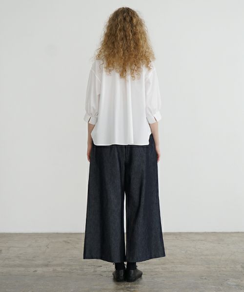 Mochi.モチ.gather blouse [finx cotton]