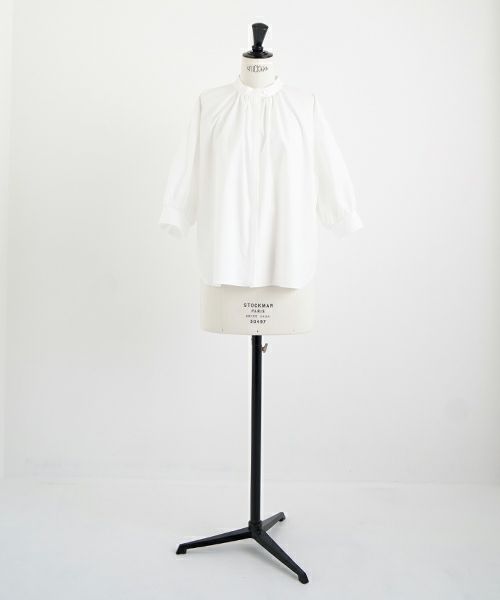 Mochi.モチ.gather blouse [finx cotton]