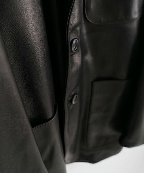 YOKO SAKAMOTO.ヨーコサカモト. LEATHER BIG JACKET [BLACK] YS - 23AW - 11