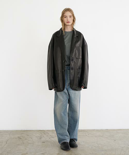 YOKO SAKAMOTO LEATHER BIG SHIRT