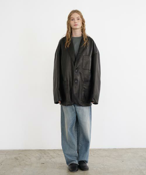 YOKO SAKAMOTO.ヨーコサカモト. LEATHER BIG JACKET [BLACK] YS - 23AW - 11