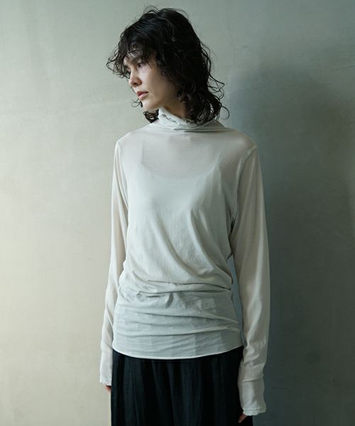 suzuki takayuki.スズキタカユキ.turtle-neck t-shirt ［A241-30 ice gray]