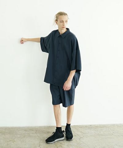 VU ヴウ balloon shirt [DEEP BLUE］バルーンシャツ vu-s24-s01