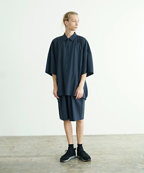 VU ヴウ balloon shirt [DEEP BLUE］バルーンシャツ vu-s24-s01