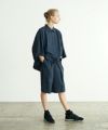 VU ヴウ balloon shirt [DEEP BLUE］バルーンシャツ vu-s24-s01