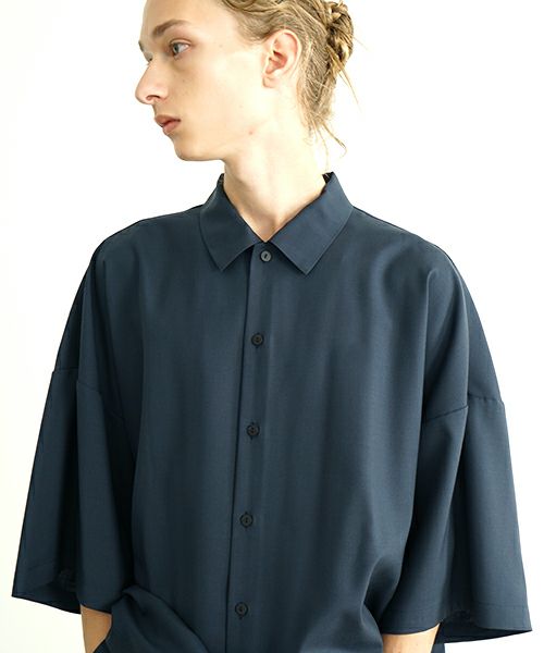 VU ヴウ balloon shirt [DEEP BLUE］バルーンシャツ vu-s24-s01