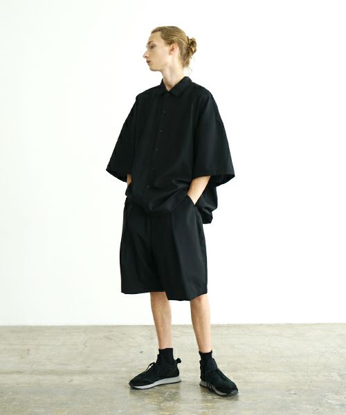 VU ヴウ balloon shirt [BLACK］バルーンシャツ vu-s24-s01