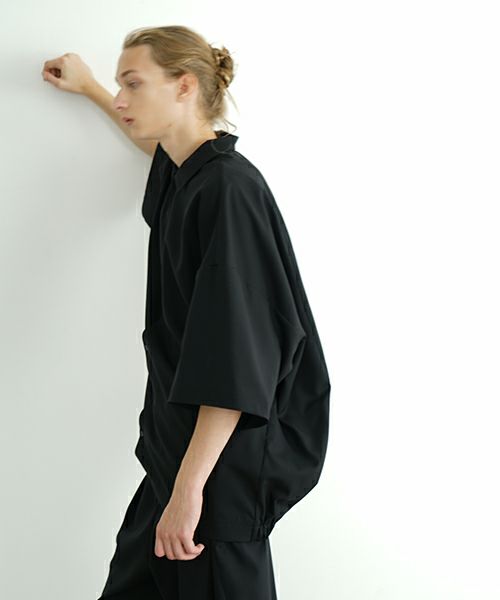 VU ヴウ balloon shirt [BLACK］バルーンシャツ vu-s24-s01