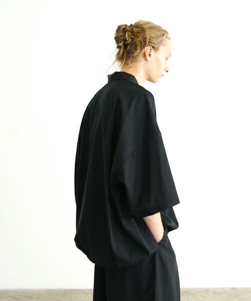 VU ヴウ balloon shirt [BLACK］バルーンシャツ vu-s24-s01