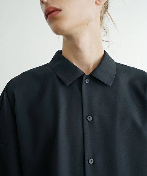 VU ヴウ balloon shirt [BLACK］バルーンシャツ vu-s24-s01