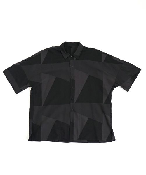 VU ヴウ geometric dolman shirt  [charcoal×black］幾何学ドルマンシャツ vu-s24-s02