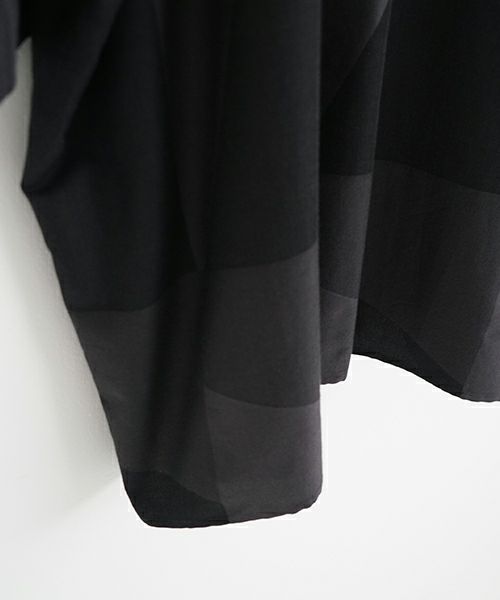 VU ヴウ geometric dolman shirt  [charcoal×black］幾何学ドルマンシャツ vu-s24-s02