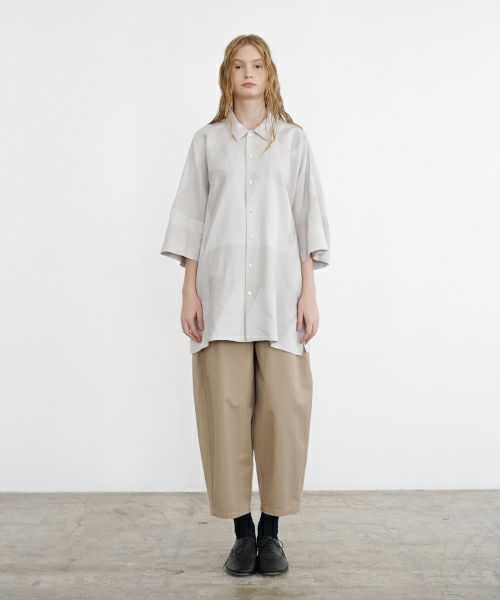 VU ヴウ geometric dolman shirt  [ash×gray］幾何学ドルマンシャツ vu-s24-s02