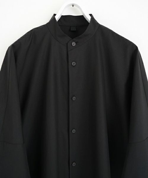 VU ヴウ stand collar dolman shirt  [BLACK］スタンドカラードルマンシャツ vu-s24-s06