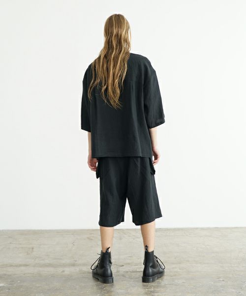 VU ヴウ flight short sleeve shirt  [BLACK］フライト半袖シャツ vu-s24-s03