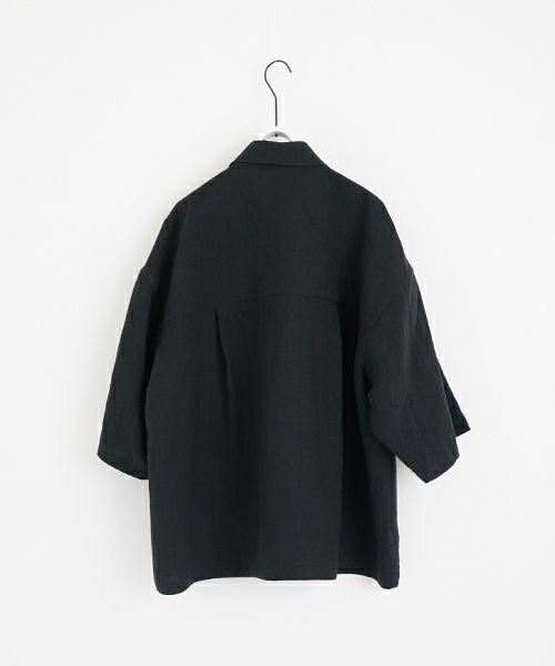 VU ヴウ flight short sleeve shirt  [BLACK］フライト半袖シャツ vu-s24-s03