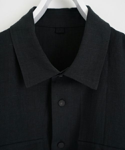 VU ヴウ flight short sleeve shirt  [BLACK］フライト半袖シャツ vu-s24-s03