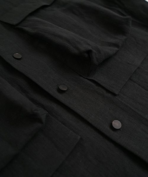 VU ヴウ flight short sleeve shirt  [BLACK］フライト半袖シャツ vu-s24-s03