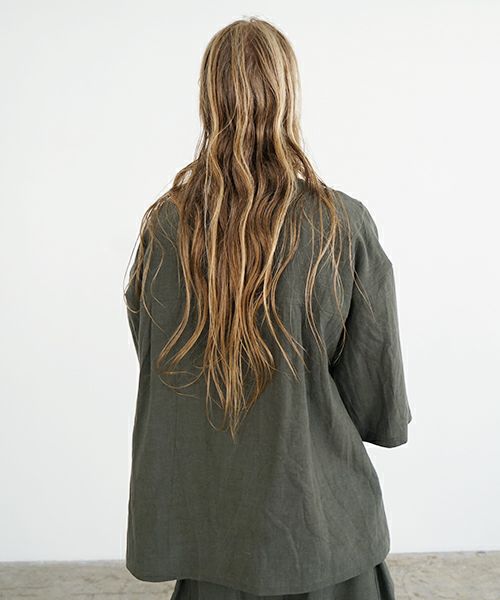 VU ヴウ flight short sleeve shirt  [DARK KHAKI］フライト半袖シャツ vu-s24-s03