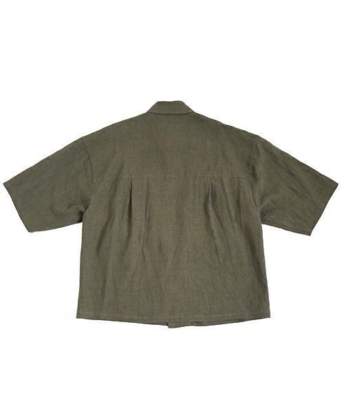 VU ヴウ flight short sleeve shirt  [DARK KHAKI］フライト半袖シャツ vu-s24-s03