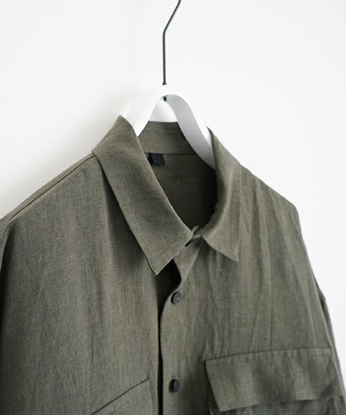 VU ヴウ flight short sleeve shirt  [DARK KHAKI］フライト半袖シャツ vu-s24-s03