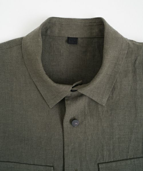 VU ヴウ flight short sleeve shirt  [DARK KHAKI］フライト半袖シャツ vu-s24-s03