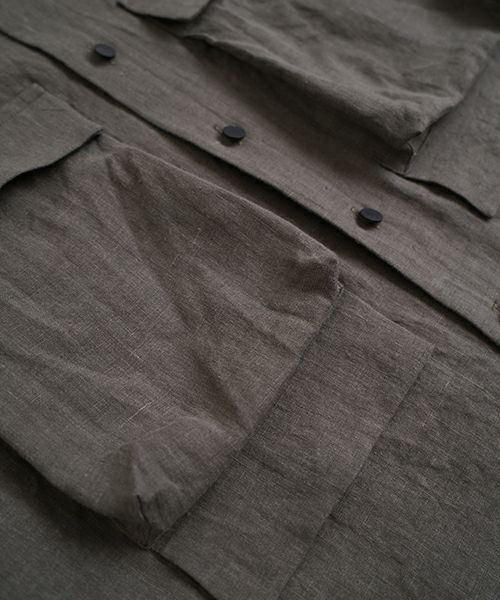 VU ヴウ flight short sleeve shirt  [DARK KHAKI］フライト半袖シャツ vu-s24-s03