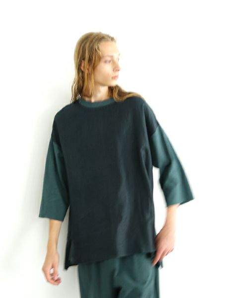 VU ヴウ dyed combination pullover [DARK GRAY］染コンビネーション 