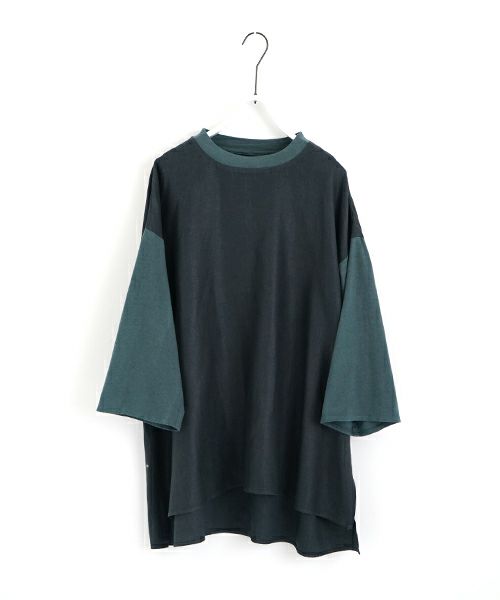 VU ヴウ dyed combination pullover  [DARK GRAY］染コンビネーションプルオーバー vu-s24-s05