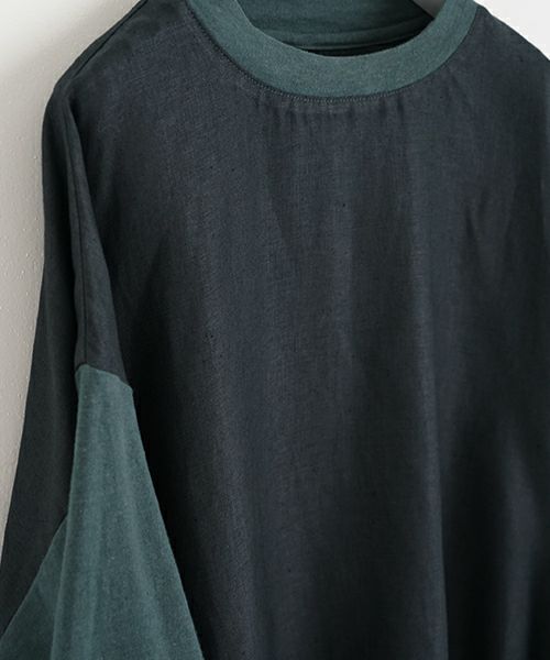 VU ヴウ dyed combination pullover  [DARK GRAY］染コンビネーションプルオーバー vu-s24-s05