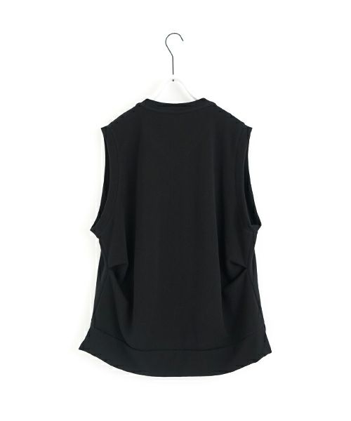 VU ヴウ v vest  [BLACK］Vネックベスト vu-s24-t02