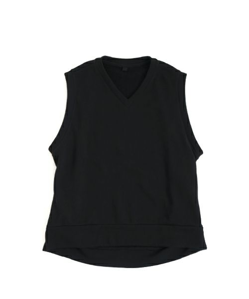 VU ヴウ v vest  [BLACK］Vネックベスト vu-s24-t02