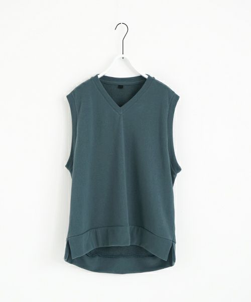 VU ヴウ v vest  [BLACK］Vネックベスト vu-s24-t02