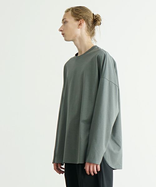 VU ヴウ basic long t-shirt [DEEP KHAKI］ベーシックロンＴシャツ vu-s24-t03
