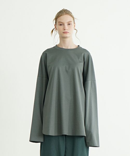 VU ヴウ basic long t-shirt [DEEP KHAKI］ベーシックロンＴシャツ vu-s24-t03