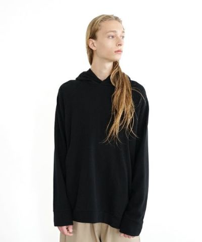 VU<br>ヴウ<br>【Standard】 ballon  hoody [BLACK]<br>バルーンパーカー  vu-cut-005