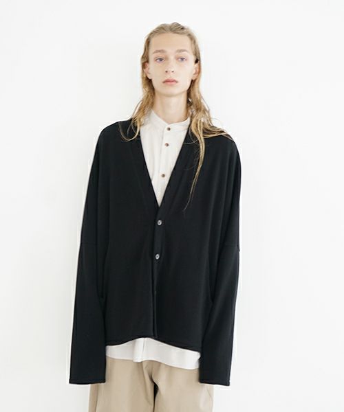 VU ヴウ sweat cardigan [BLACK] スエットカーディガン vu-s24-t06
