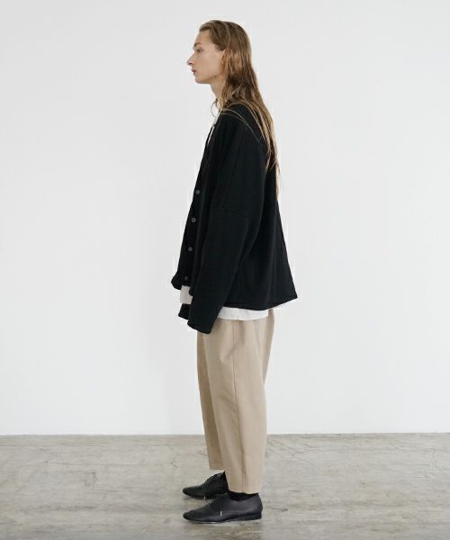 VU ヴウ sweat cardigan [BLACK] スエットカーディガン vu-s24-t06