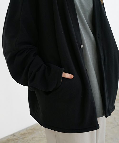 VU ヴウ sweat cardigan [BLACK] スエットカーディガン vu-s24-t06