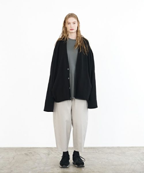 VU ヴウ sweat cardigan [BLACK] スエットカーディガン vu-s24-t06