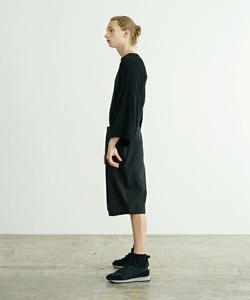 VU ヴウ wide short pants [BLACK] ワイドショートパンツ vu-s24-p02