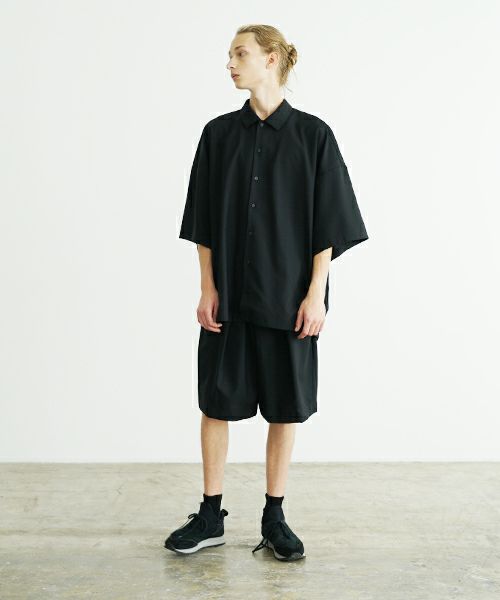 VU ヴウ wide short pants [BLACK] ワイドショートパンツ vu-s24-p02