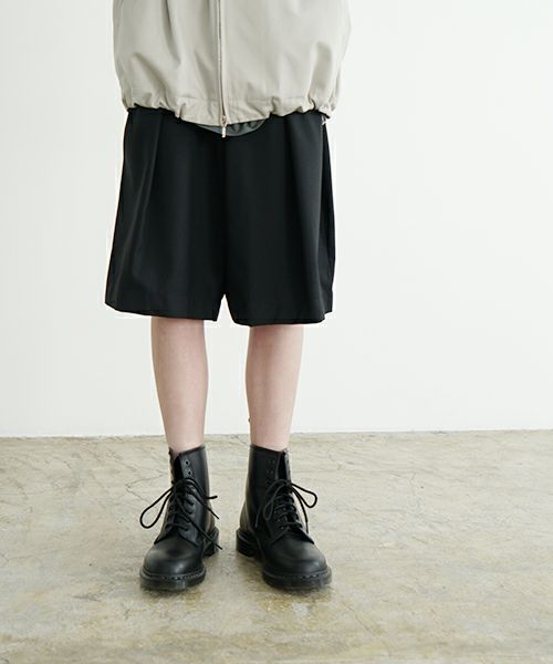 VU ヴウ wide short pants [BLACK] ワイドショートパンツ vu-s24-p02